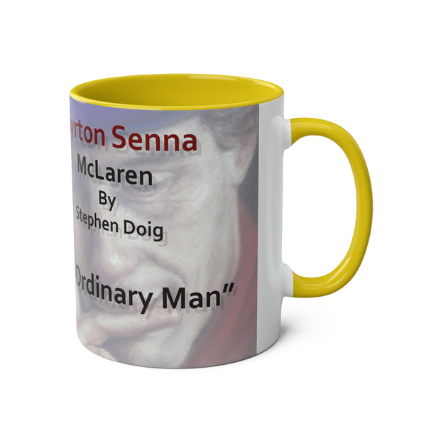 Ayrton Senna. No Ordinary Man - Two-Tone Coffee Mug, 11oz