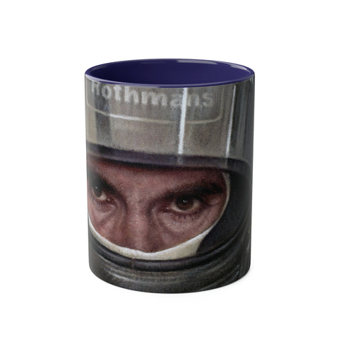 Damon Hill. Eyes of a Champion - Two-Tone Coffee Mug, 11oz
