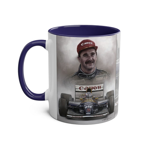 Nigel Mansell. World Champion 1992 - Two-Tone Coffee Mug, 11oz