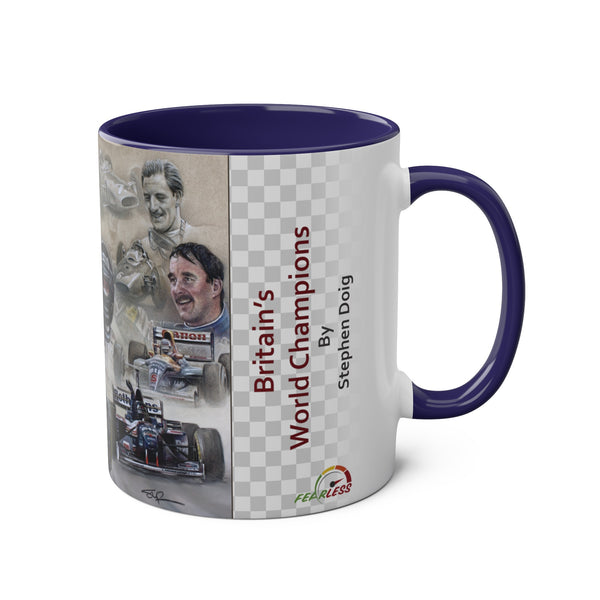 Britain's World Champions - By Stephen Doig - Two Tone Coffee Mug, 11oz