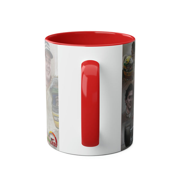 Ayrton Senna. ICON - Two-Tone Coffee Mug, 11oz