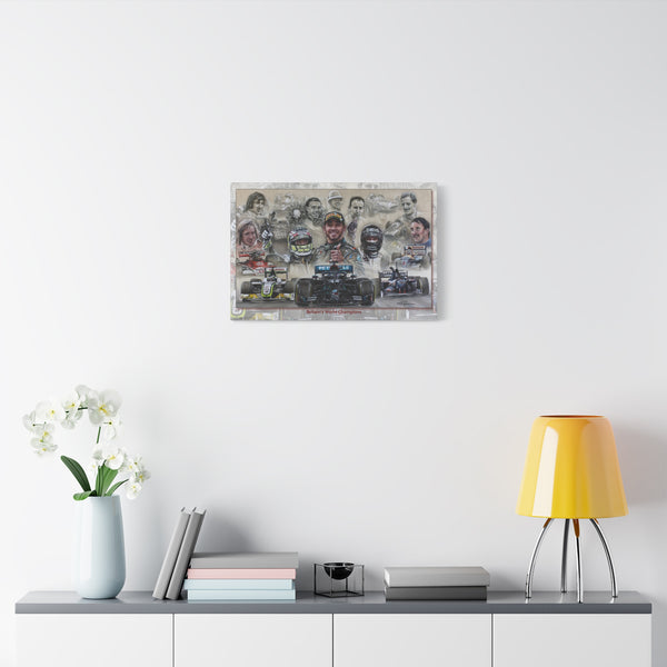 Britain's World Champions - 61 x 41cm  Matte Canvas Fine Art Print - Ready to hang.