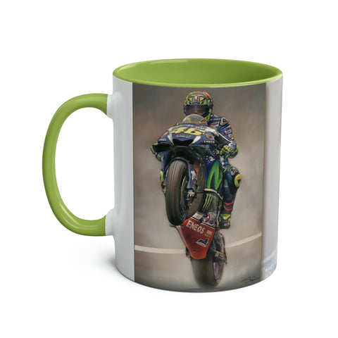 Valentino Rossi -  The People's Champion - Two-Tone Coffee Mug, 11oz