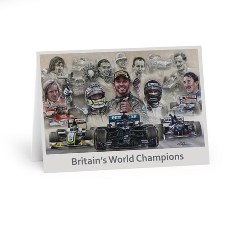 Britain's World Champions - By Stephen Doig - Greeting Cards (5 Pack)