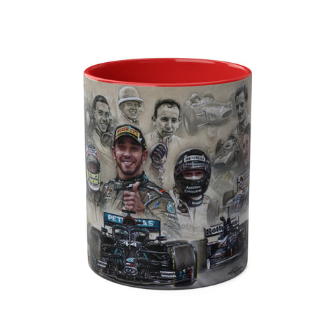 Britain's World Champions - By Stephen Doig - Two Tone Coffee Mug, 11oz