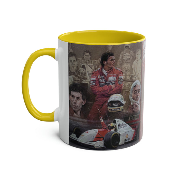 Ayrton Senna. Legend - Two-Tone Coffee Mug, 11oz