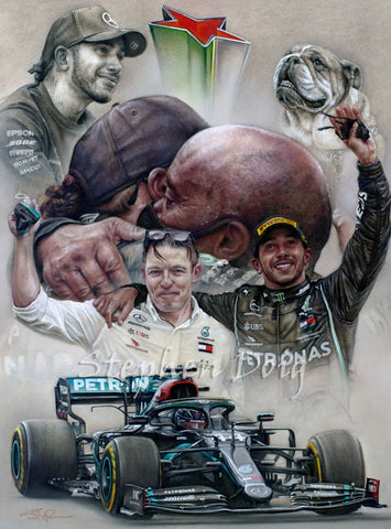 Lewis Hamilton 92 Victories original artwork