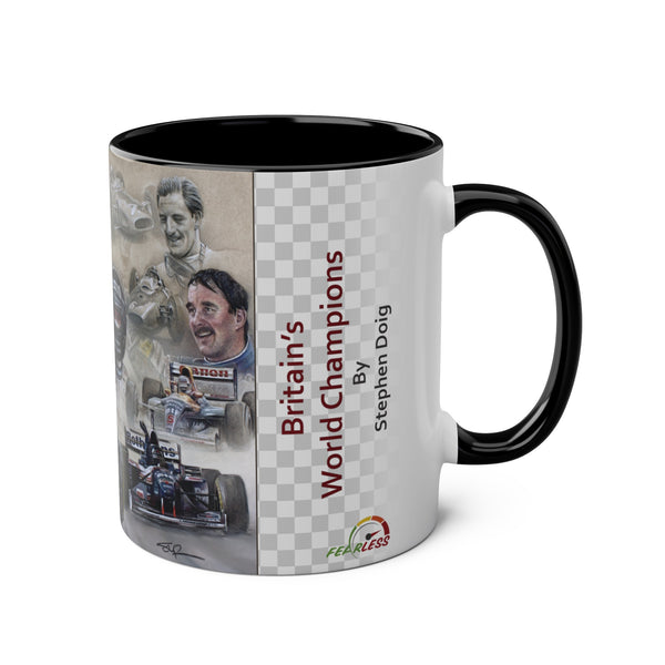 Britain's World Champions - By Stephen Doig - Two Tone Coffee Mug, 11oz