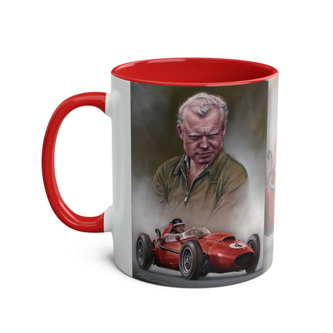 Mike Hawthorn. World Champion 1958 - Two-Tone Coffee Mug, 11oz