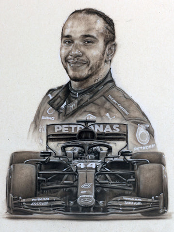 Lewis Hamilton - World Champion 2020 -  Ltd edition giclee print by Stephen Doig