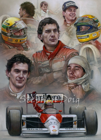 Ayrton Senna  Icon original pastel artwork