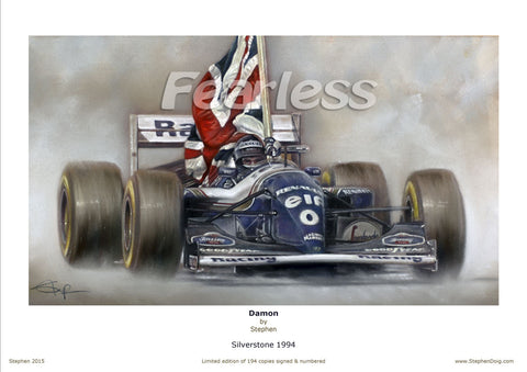 Damon Hill Silverstone 1994  Ltd edition of 194 copies.