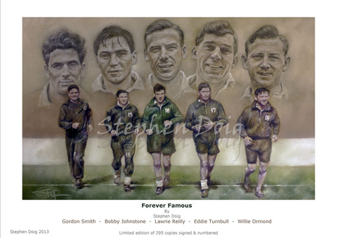 Hibs Forever Famous  Ltd edition giclee print by Stephen Doig