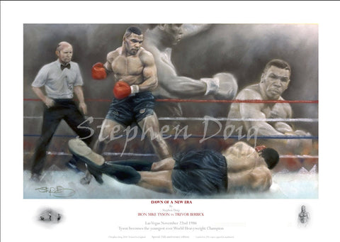 Tyson vs Berbick  A New Era   Ltd edition giclee print by Stephen Doig