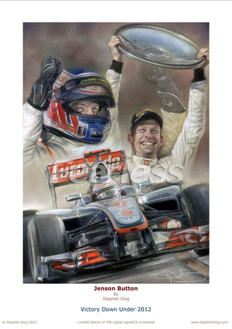 Jenson Button  Victory Down Under   Ltd edition of 295 copies.