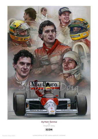Ayrton Senna - Icon -  Ltd montage edition of 495 copies.