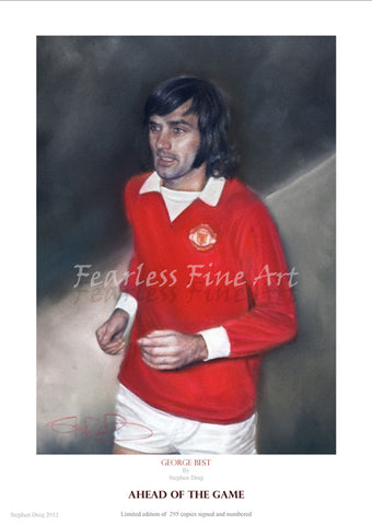 George Best   Ahead of The Game   Ltd edition giclee print by Stephen Doig