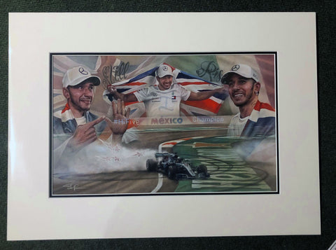 Lewis Hamilton World Champion 2018 original artwork